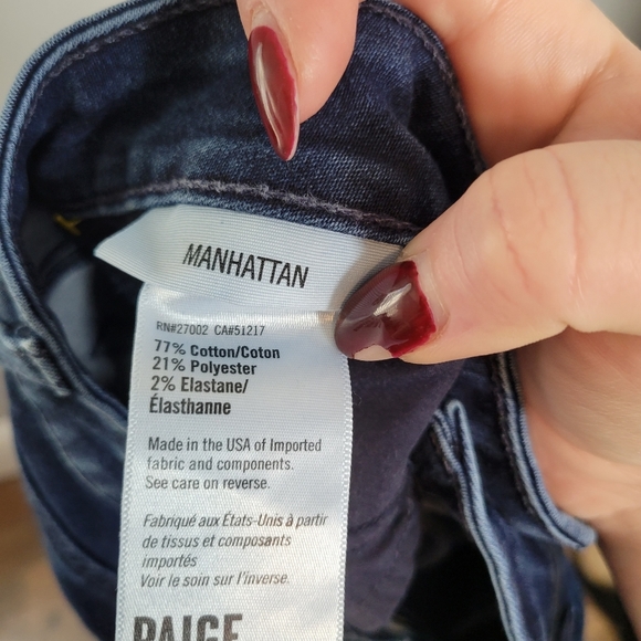28 Paige Jeans Manhattan Style Slim Bootcut - Picture 3 of 7